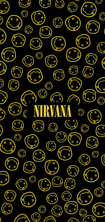Nirvana Smiley Graphic WALL (With Logo), nu metal, music HD phone wallpaper