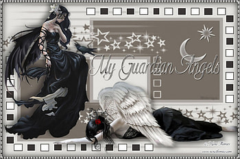 MY GUARDIAN ANGELS, WHITE, BLACK, GOTHIC, WINGS, FEMALE, ANGELS, GUARDIAN HD wallpaper