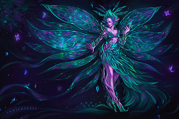 Firefly fairy, firefly, art, green, girl, dark, blue, wings, fairy, indi creates, fantasy HD wallpaper