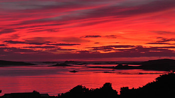 The Most Beautiful Sunset and Red Sky in The World Ever - Isles of Scilly - YouTube HD wallpaper