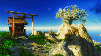 Shrine Atop the Mountain, Japanese, eastern, video game, landscape, mountain, Ghost of Tsushima HD wallpaper