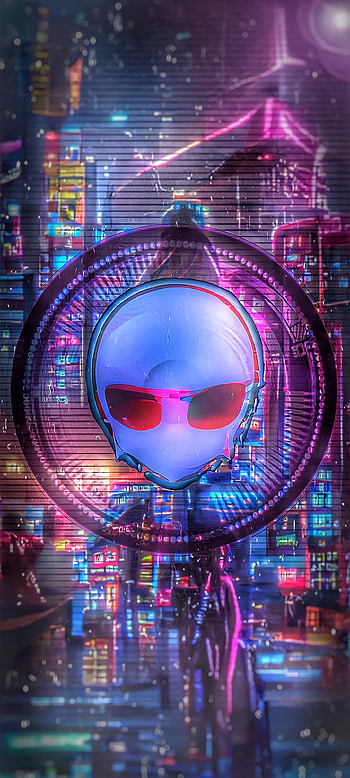 Robot Punk, Aliens, Cyberpunk, Distopico, future, Bionico, IA, Magenta, robots, Scifi HD phone wallpaper