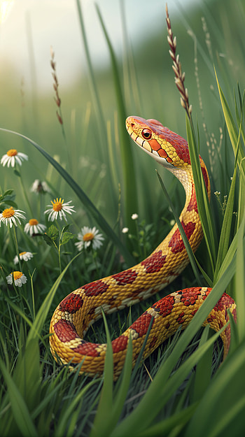 Sunlit Meadow Corn Snake, snake HD phone wallpaper
