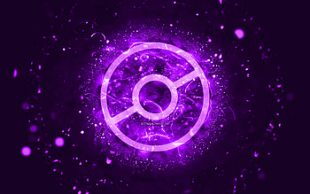 Pokemon Go violet logo, , violet neon lights, creative, violet abstract background, Pokemon Go logo, online games, Pokemon Go HD wallpaper