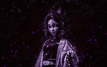 Shinobu Kocho, Demon Slayer, Kimetsu no Yaiba, purple glitter art, japanese manga, anime characters, Demon Hunter, Shinobu Kocho Demon Slayer, Kochou Shinobu, Demon Slayer characters HD wallpaper