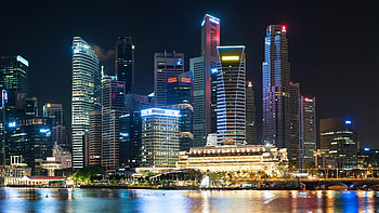 CBD, Singapore HD wallpaper