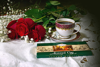 * So romantic...*, coffee, flowers, food, cup HD wallpaper