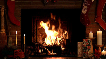 4 Hours Christmas Yule Log Fireplace with Crackling Fire Sounds () - YouTube HD wallpaper