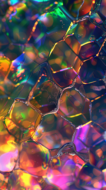Iridescent Honeycomb Art - Colorful Mobile, artistic HD phone wallpaper
