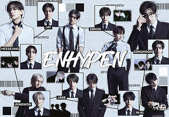 ENHYPEN – Stylish Music Group Portrait in Black Suits, music, ENHYPEN HD wallpaper