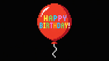 Pixel Party: Happy Birtay Balloon, Birtay Balloon, Pixel Art HD wallpaper