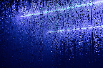 Violet, Drops, Macro, Moisture, Glass, Purple HD wallpaper