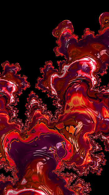 Trippy Psychedelic Fractal, red, Abstract, fractal HD phone wallpaper