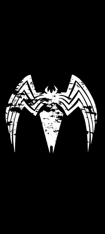 Venom Logo , art, movie, superhero, black, hero, spiderman, monster, monochrome graphy, marvel, design, monochrome, , spider HD phone wallpaper