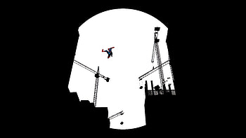 Spiderman Remastered Minimal Oled , marvels-spider-man-remastered, spiderman, dark, black, oled, artist, artwork, digital-art, games, video-games HD wallpaper