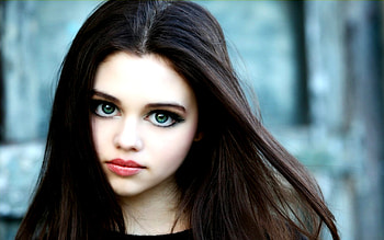 Beauty and Big Eyes, women, girl, lovely, hair HD wallpaper