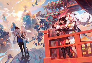 Genshin Impact : Beidou, Ningguang, Yelan & Shenhe Together in Elegance, Genshin Impact, Beidou (Genshin Impact), Ningguang (Genshin Impact), Yelan (Genshin Impact), Shenhe (Genshin Impact) HD wallpaper