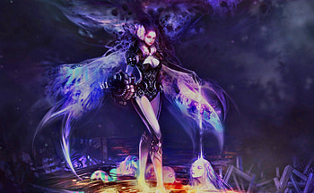 Surge, angel, women, fantasy, dark HD wallpaper