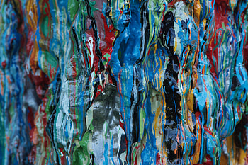 Abstract, Multicolored, Motley, Paint, Surface, Volume HD wallpaper