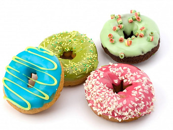 Doughnuts, sweet, colorful, graphy, delicious, , food HD wallpaper