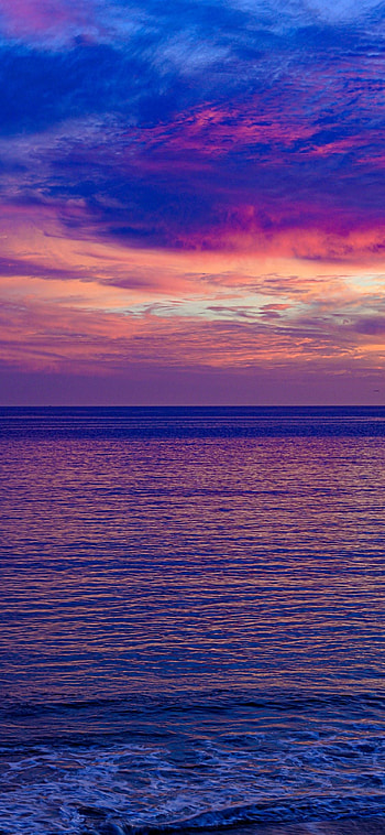 Seascape travels, Pink sunset wonder, Nature's charm, Calm and beautiful HD phone wallpaper