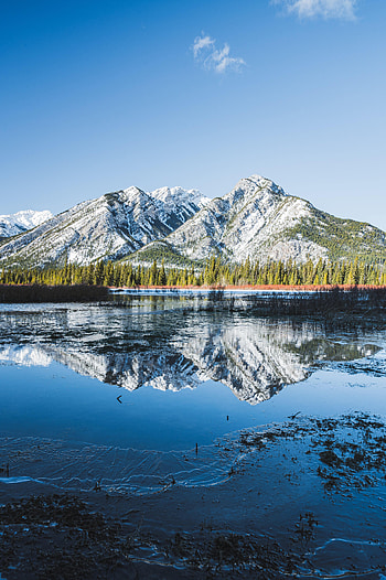 Landscape, Nature, Trees, Mountains, Lake, Reflection HD phone wallpaper