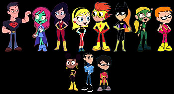 Teen Titans Go!, Tv Show, Aqualad (Dc Comics), Arrowette (Dc Comics), Artemis Crock, Barbara Gordon, Batgirl, Bumblebee (Dc Comics), Cassandra Sandsmark, Conner Kent, Donna Troy, Garth (Dc Comics), Kid Flash, Miss Martian, Robin (Dc Comics), Roy Harper, Speedy (Dc Comics), Superboy, Tim Drake, Wally West, Wonder Girl HD wallpaper