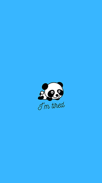 Cute Panda, Blue HD phone wallpaper
