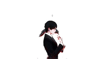 Minimal, anime and raven HD wallpaper