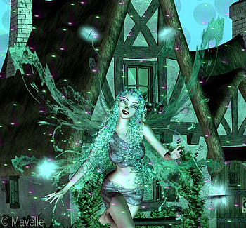 Lumiere, fairy, wings, faerie, lights, house, spheres HD wallpaper