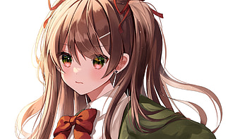 Brown Hair Anime Girl With School Uniform Anime Girl HD wallpaper