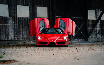 Ferrari Enzo, front view, exterior, supercar, red Ferrari Enzo, Italian sports cars, Ferrari HD wallpaper