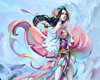 Fantasy girl, fantasy, art, pretty, woman HD wallpaper