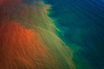 Sea Colorful Water Aerial View, sea, aerial, drone-view, nature HD wallpaper