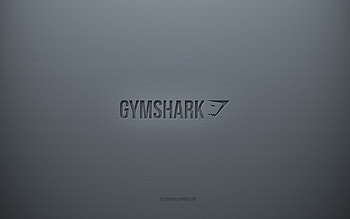 Gymshark logo, gray creative background, Gymshark emblem, gray paper texture, Gymshark, gray background, Gymshark 3d logo HD wallpaper