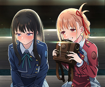 Chisato Nishikigi & Takina Inoue, Takina Inoue, Chisato Nishikigi, Anime, Lycoris Recoil HD wallpaper
