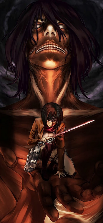 Mikasa and Eren, Attack on Titan: The Final Season HD phone wallpaper