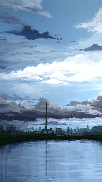 Skybound City — Anime Landscape, sky, cloud, Anime, landscape, anime landscape, Sky Anime HD phone wallpaper