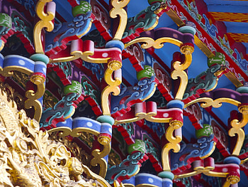 Decorations, Miscellanea, Miscellaneous, Multicolored, Motley, Roof, China HD wallpaper