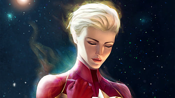 Powerful Captain Marvel , captain-marvel, superheroes, artstation, artist, artwork, digital-art HD wallpaper