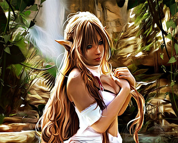 Vabilia, woman, girlart, bruno wagner, yayashin, fantasy, elaf, game, legend of the cryptids HD wallpaper