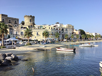 Forio d'Ischia, Boats, Sun, Sea HD wallpaper