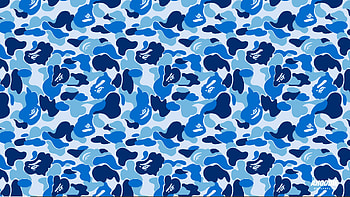 Bape Blue Camo HD wallpaper