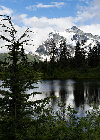 Nature, Sky, Mountains, Snow, Vertex, Lake, Tops, Snow Covered, Snowbound HD phone wallpaper