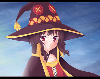 Cute witch, Megumin, Konosuba HD wallpaper