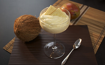 Delicious dessert, Exquisite coconut cream, Tempting treat, Sweet indulgence HD wallpaper