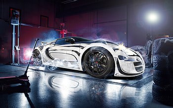 Bugatti Veyron 4, bugatti-veyron, cars HD wallpaper