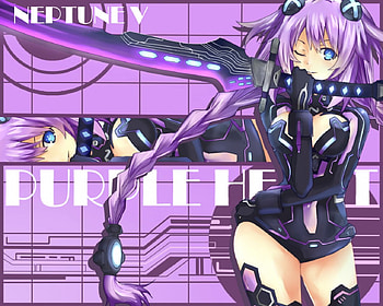 Purple Heart, anime, neptunia, game, wall, girl, new, beauty HD wallpaper