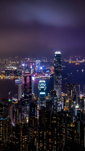 Night cityscape, Android HD phone wallpaper