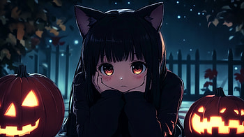 An Enchanting Halloween: Anime Girl, Anime, anime girl, anime halloween HD wallpaper